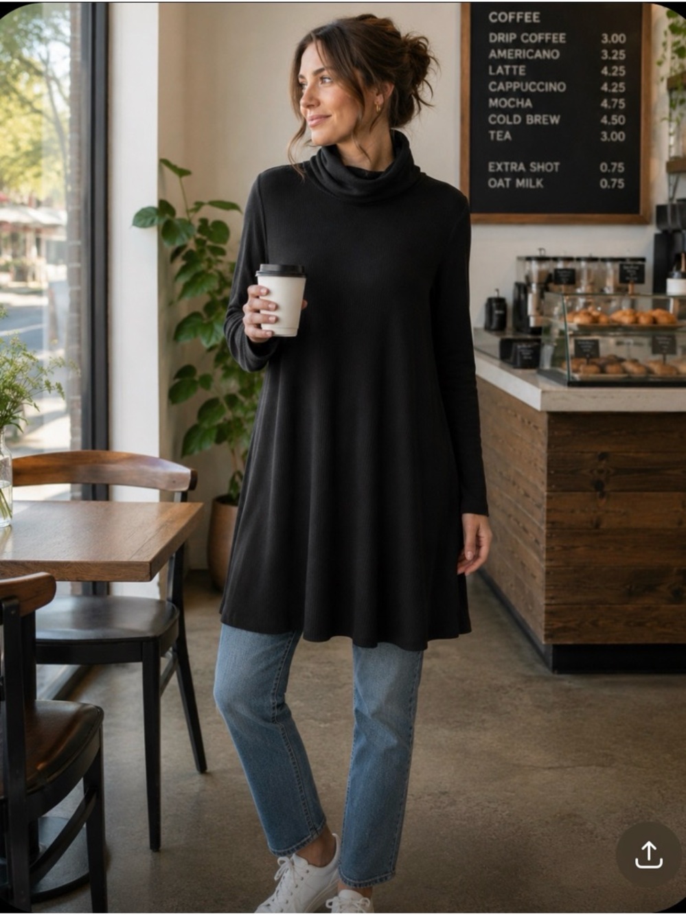 Jackson Rowe Passage Turtleneck Modal Knit Dress Women’s M Made in USA